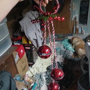 Christmas Door Bell Hangers Red Jingle Bells Makers Holiday Metal 177J